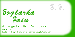 boglarka hain business card